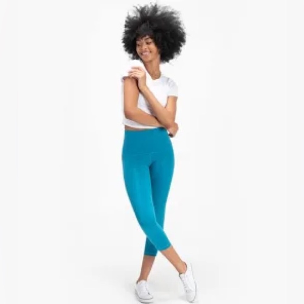 Marmot reversible (turquoise and grey) leggings, Women’s size medium (8)
